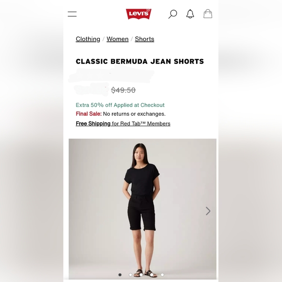 Levis 512 Bermuda Shorts - Picture 1 of 10